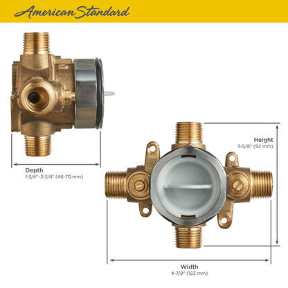 American Standard RU101SS Flash Shower Rough-in Valve w/Universal Inlets&Outlets