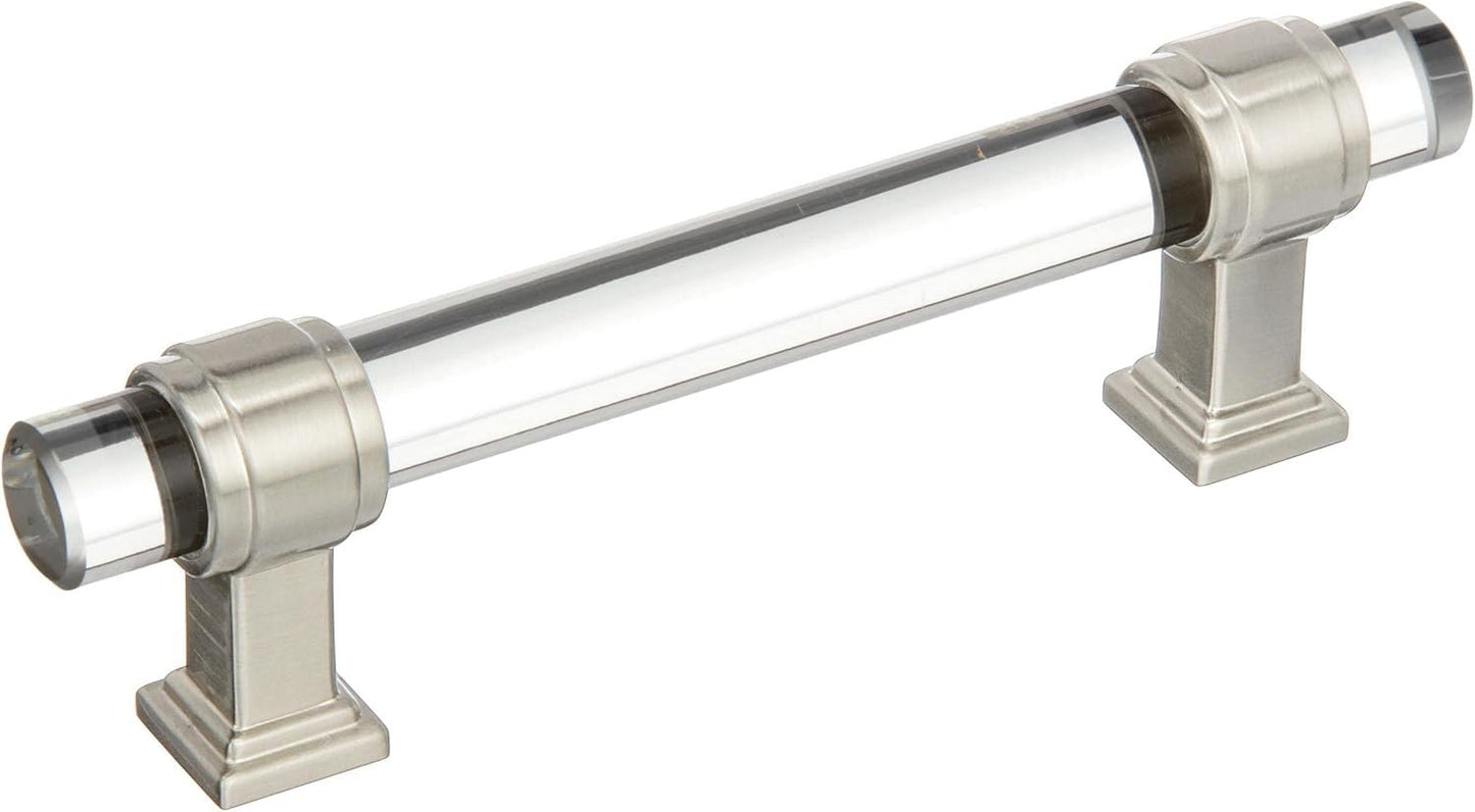 Amerock BP36654CG10 Cabinet Pull Clear/Satin Nickel 3-3/4" C2C Glacio