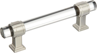 Amerock BP36654CG10 Cabinet Pull Clear/Satin Nickel 3-3/4" C2C Glacio