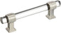 Amerock BP36654CG10 Cabinet Pull Clear/Satin Nickel 3-3/4" C2C Glacio