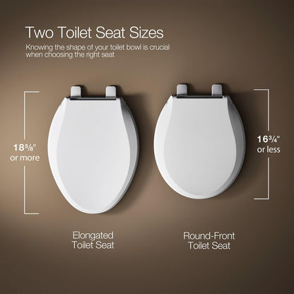 KOHLER 20110-96 Brevia Slow Close Toilet Seat Elongated Biscuit