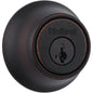 Kwikset 660 Deadbolt Lock, Venetian Bronze Round Exterior Keyed Front Entry Door