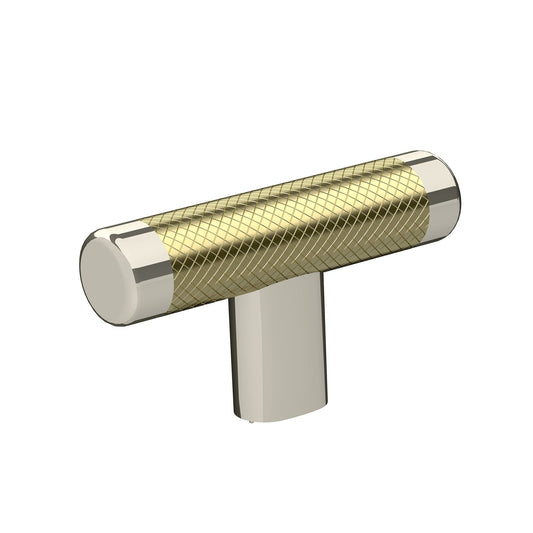 Amerock BP36556PNBBZ Esquire Cabinet Knob Polished Nickel/Golden 2-5/8" Length