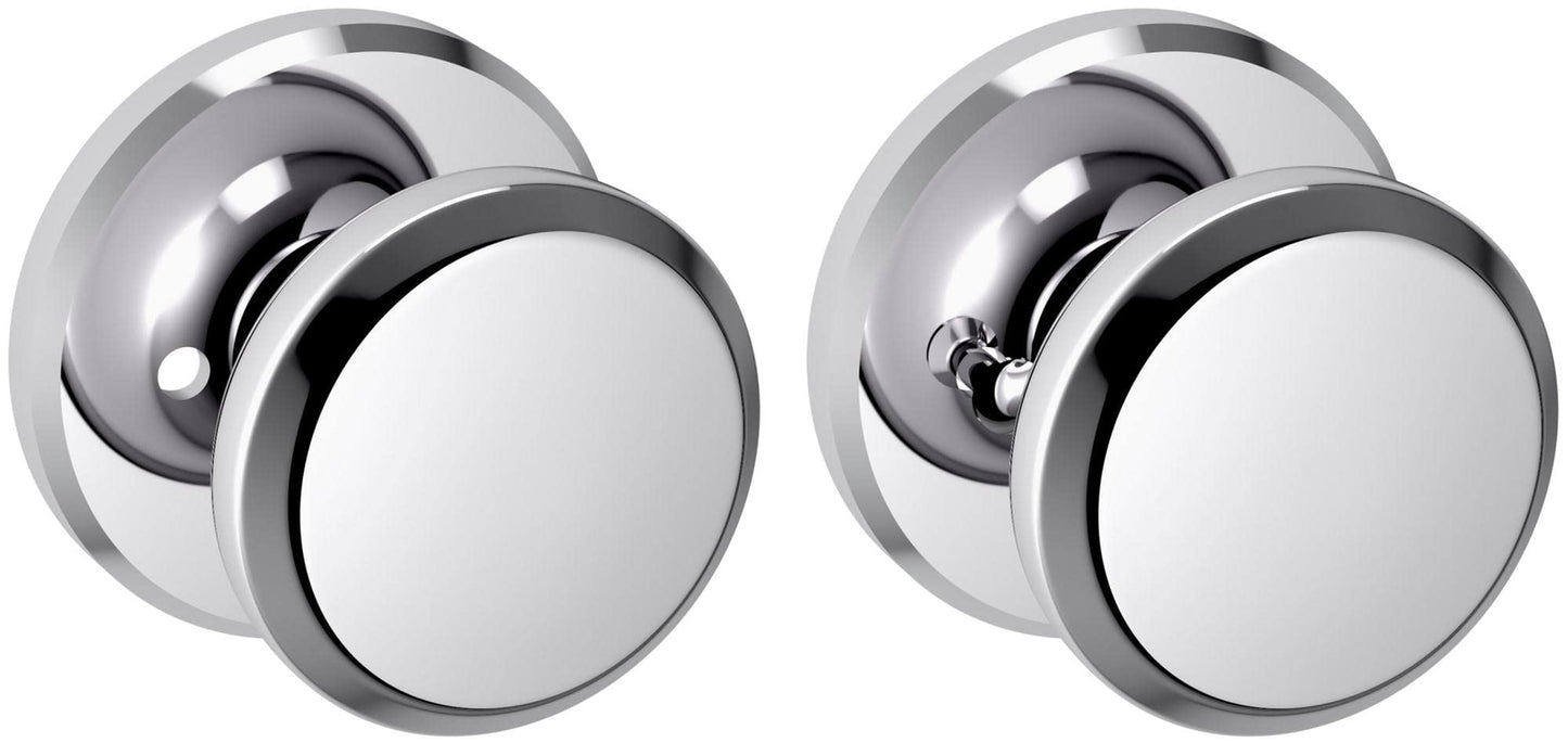 Baldwin 5023031PRIV Privacy Door Knob Set with R016 Rose Non Lackered Brass