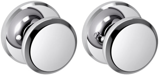 Baldwin 5023031PRIV Privacy Door Knob Set with R016 Rose Non Lackered Brass