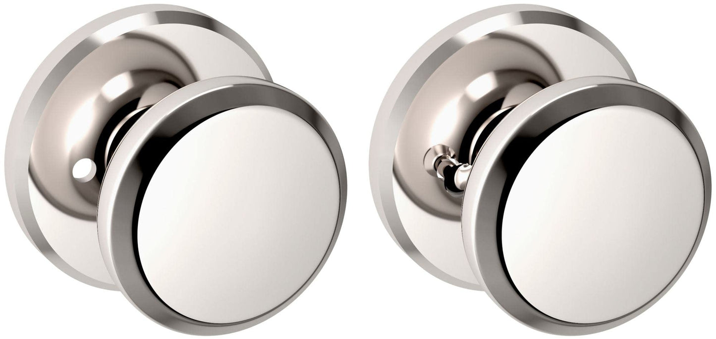Baldwin 5023031PRIV Privacy Door Knob Set with R016 Rose Non Lackered Brass