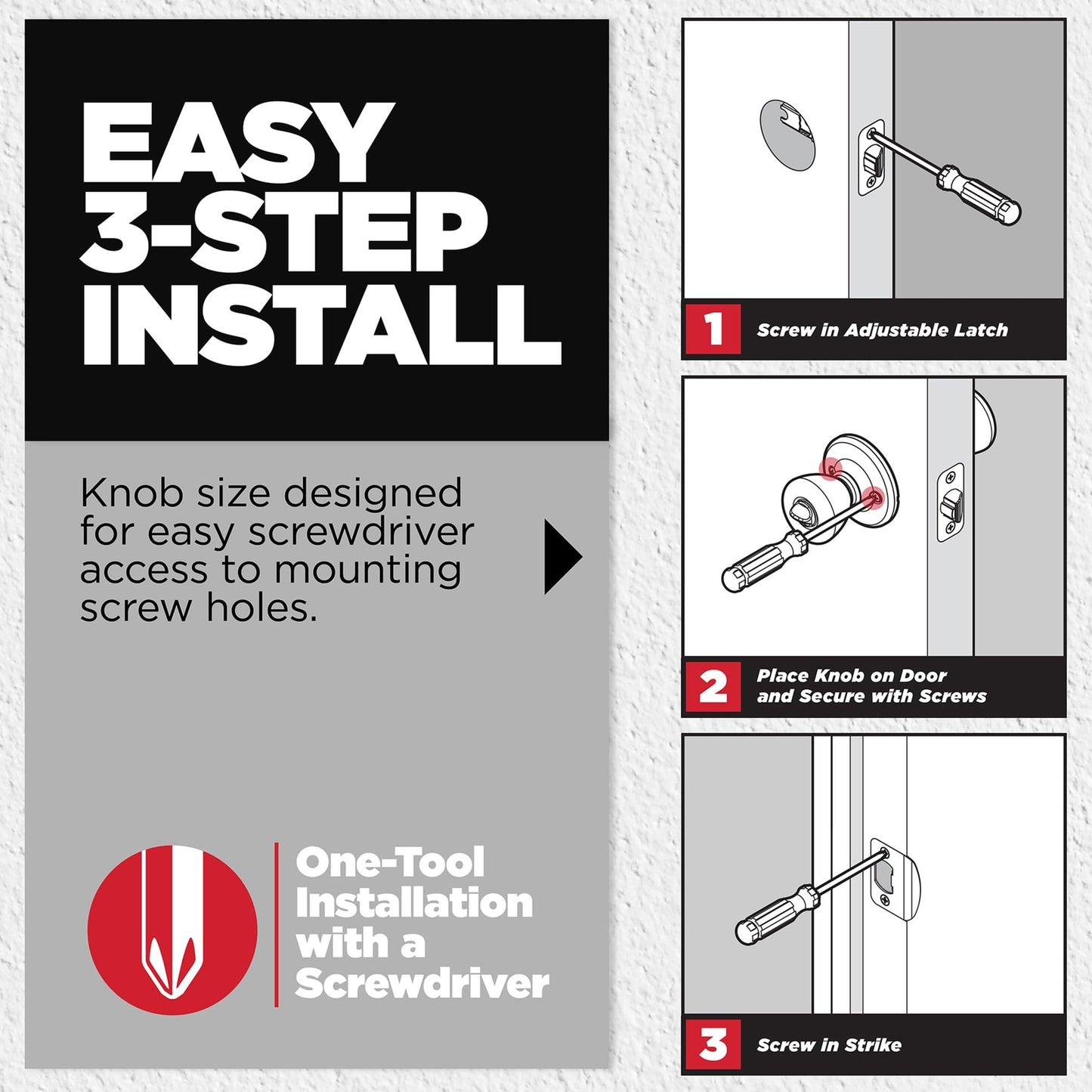 Kwikset Tylo Entry Door Knob, Keyed Handle Exterior Doorknob, Satin Chrome,
