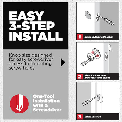 Kwikset Tylo Entry Door Knob, Keyed Handle Exterior Doorknob, Satin Chrome,