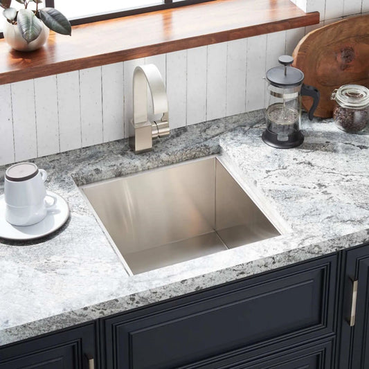 SH 447416 Sitka 18" Drop In or Undermount Single Basin SS Prep Sink - SS