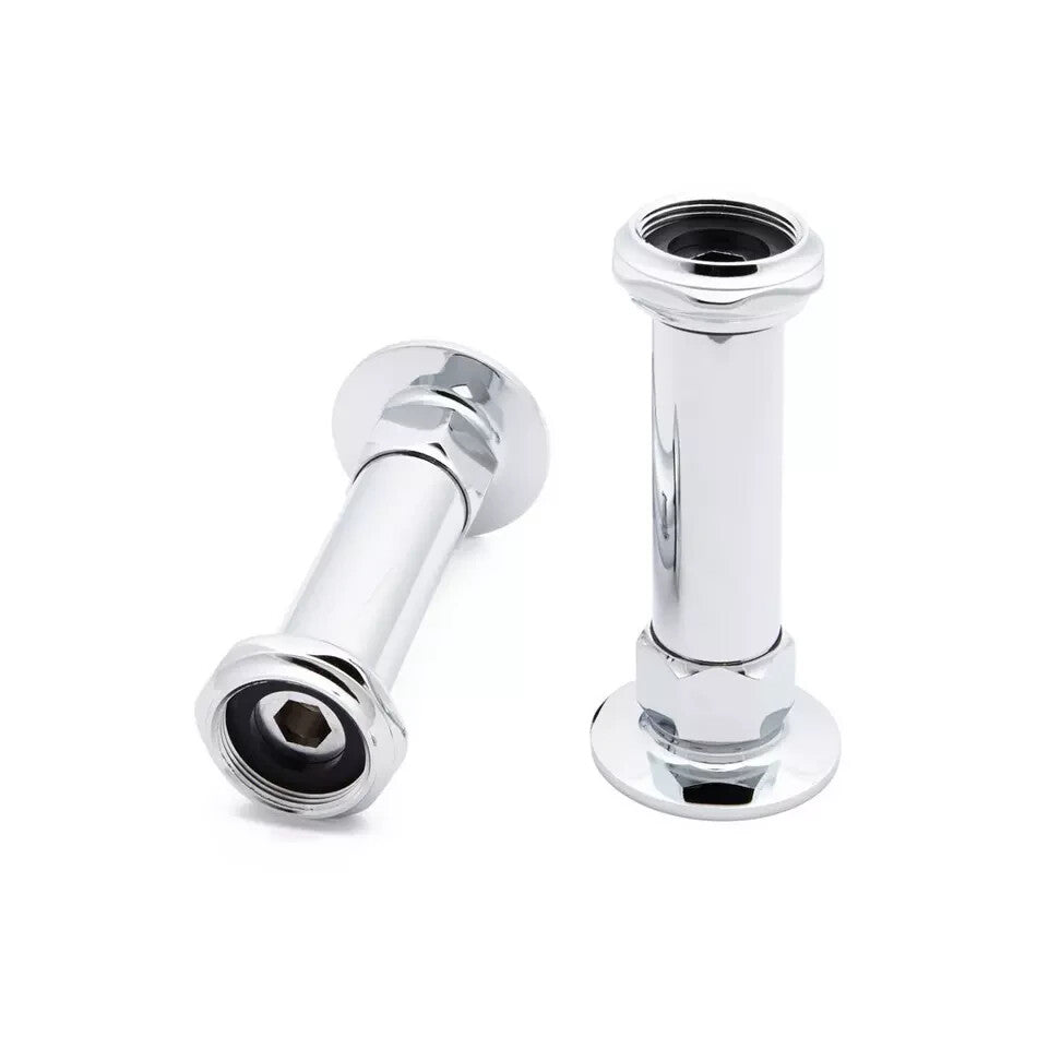 Signature Hardware - 418106 - 4" Wall-Mount Coupler - Set Of 2 - Chrome