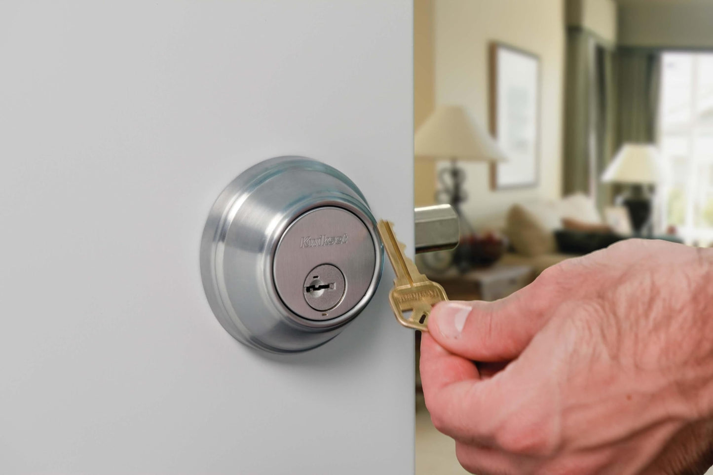 Kwikset 780-S.STRKP Single Cylinder Keyed Entry Deadbolt-Polished Brass