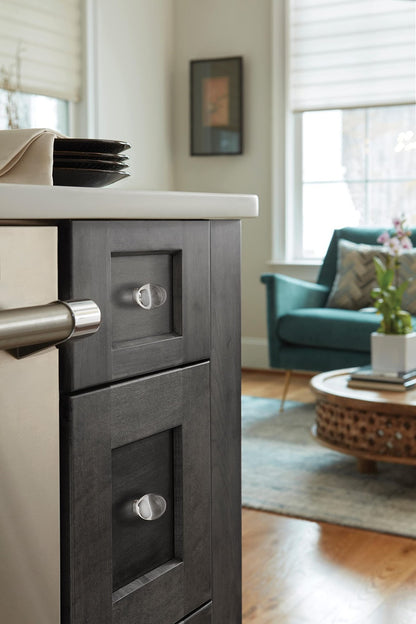 Amerock BP36651CG10 Glacio Cabinet Knob Clear/Satin Nickel 1-3/4" Length