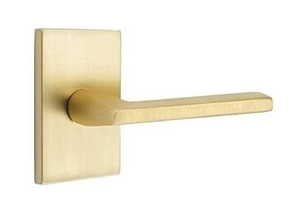 Emtek 5112HLORHUS19 Passage Set Rectangular Rosette Helios Lever, Flat Black, RH