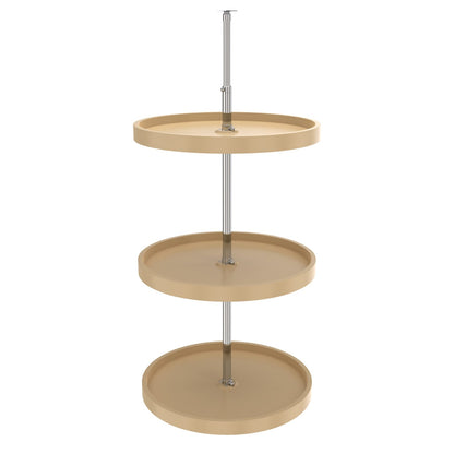 REV-A-SHELF Polymer Full-Circle 3-Shelf Lazy Susans 38" H Corner Wall Cabinets