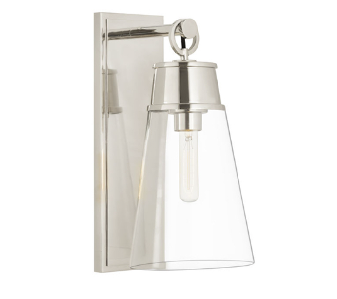 Z-Lite Wentworth 16" 1-Light Wall Sconce - 120V - Polished Nickel