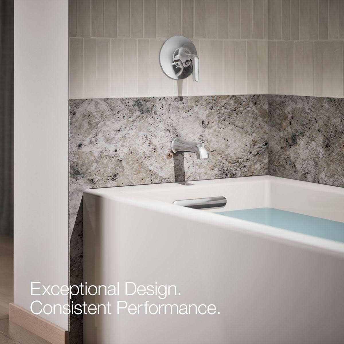 Kohler K-28563 Tempered 6-3/8" Integrated Diverter Tub Spout - Polished Chrome