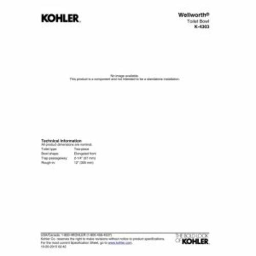 KOHLER Wellworth Pressure Lite Bowl-Et