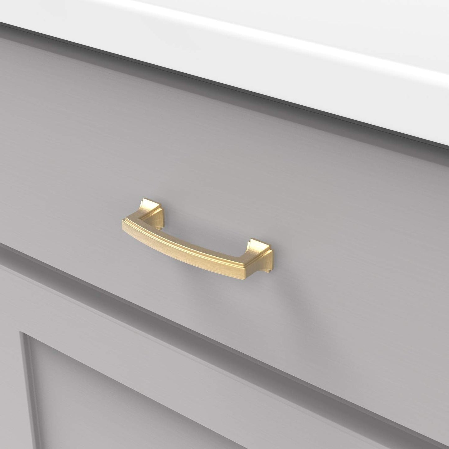 Hickory Hardware P3231 Bridges Cabinet Knob 3" Hole Center Brushed Golden Brass