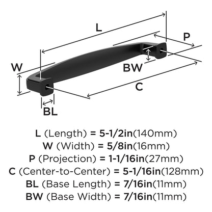 Amerock BP37052CZ Guynn 5-1/16" Center to Center Handle Cabinet Pull
