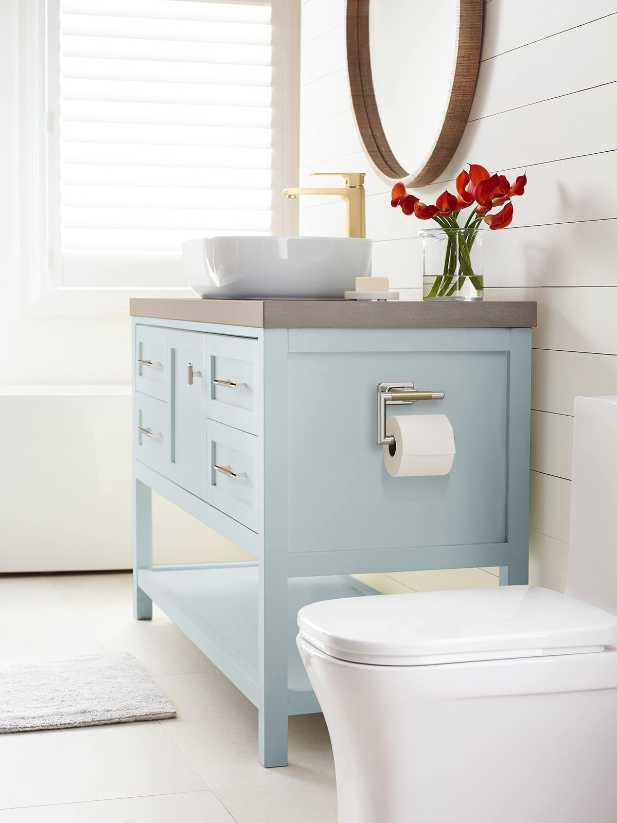 Amerock BP36557PNBBZ Cabinet Pull Polished Nickel/Golden Champagne 3-3/4" C2C