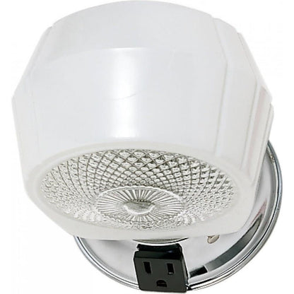Nuvo Lighting SF77/121B Bath Vanity 1-Light Polished Chrome White/Crystal Glass