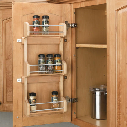 Rev-A-Shelf 15" 4SR-15 - 3 Tiered Pull Out Shelf Pantry Organizer Maple Wood