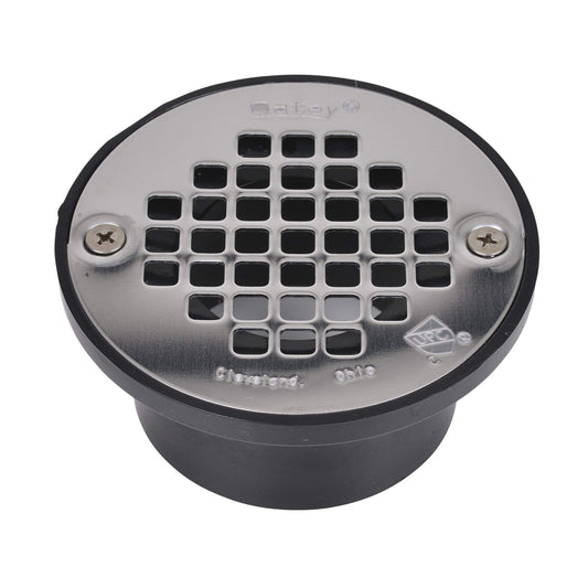 PROFLO PF42930 2" or 3" ABS Shower Drain with 4" Stainless Steel Strainer