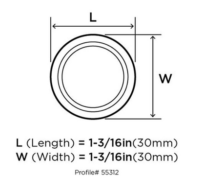 Amerock - HIGHLAND RIDGE Mushroom Cabinet Knob - 1-3/16" - Aged Pewter