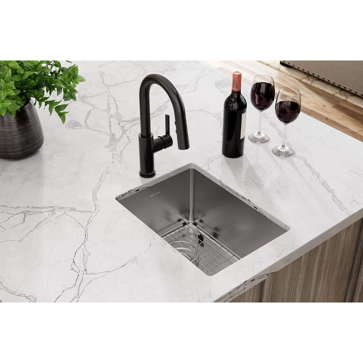 Elkay ECTRU12179TC Crosstown 13-1/2" Undermount Basin Stainless Steel Bar Sink