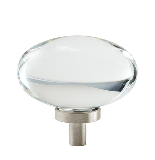 Amerock BP36651CG10 Glacio Cabinet Knob Clear/Satin Nickel 1-3/4" Length
