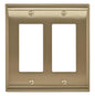 Amerock BP36505BBZ Wall Plate Golden Champagne 2 Rocker Switch Plate Cover