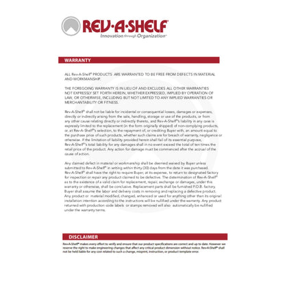 Rev A Shelf 4WC-24DM2SC Heavy Duty Double 30 Quart Mounted Pullout Container Bin