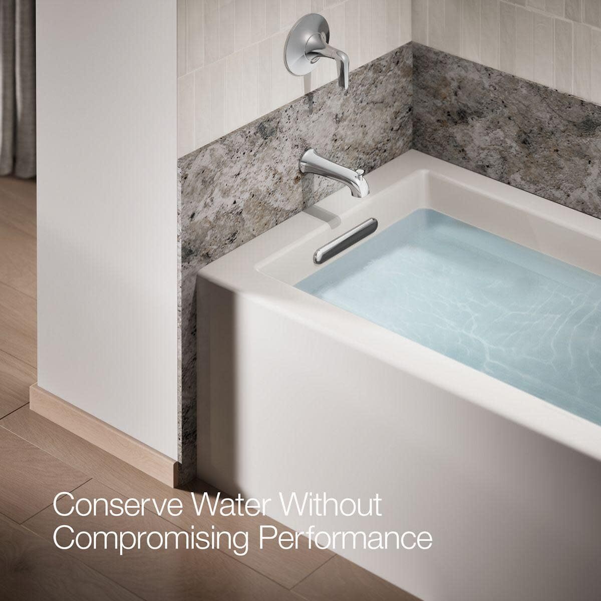 Kohler K-28563 Tempered 6-3/8" Integrated Diverter Tub Spout - Polished Chrome