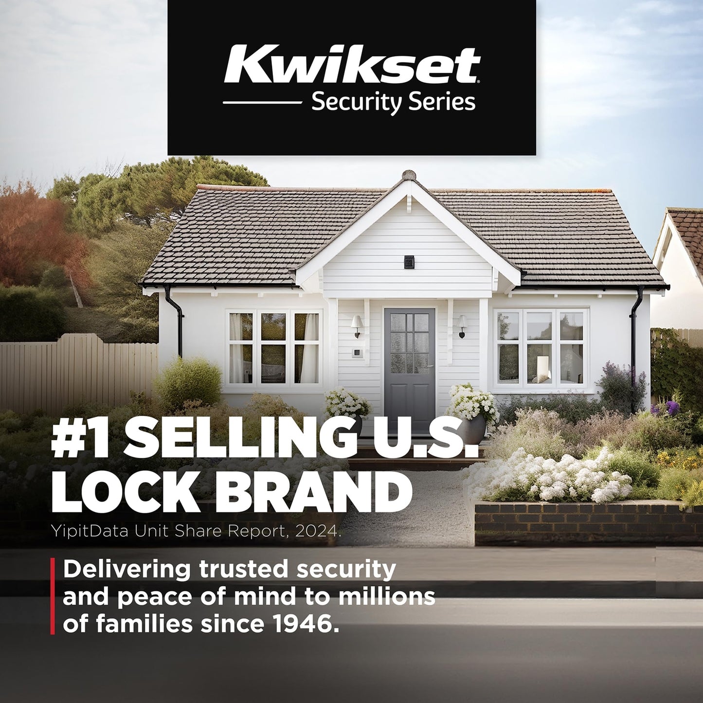 Kwikset Tylo Entry Door Knob, Keyed Handle Exterior Doorknob, Satin Chrome,