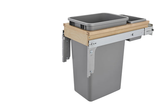 Wood Top Mount Pull Out Trash/Waste Container w/Soft Close