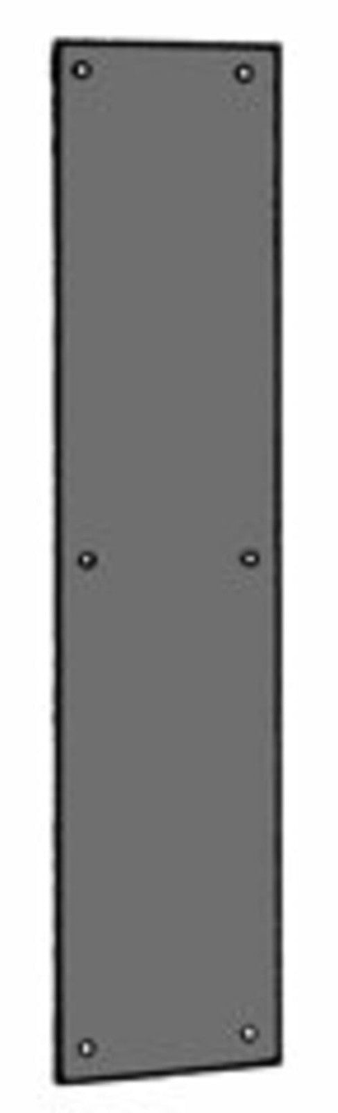 Ives 8200b-4.16 4" x 16" Brass Push Plate with Mounting Screws, Polished Chrome