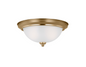 Generation Lighting Geary 2 Light 13" Outdoor Bowl Ceiling Fixture-Satin Brass