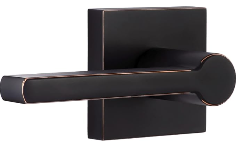 Miseno MLK4022ORB Lorton Flat Bar Passage Door Lever Set - Oil Rubbed Bronze
