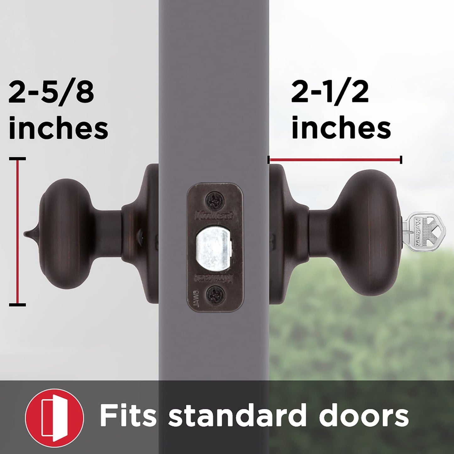 Kwikset 400CV-11P Cove Keyed Entry Knob Smartkey Security Venetian Bronze