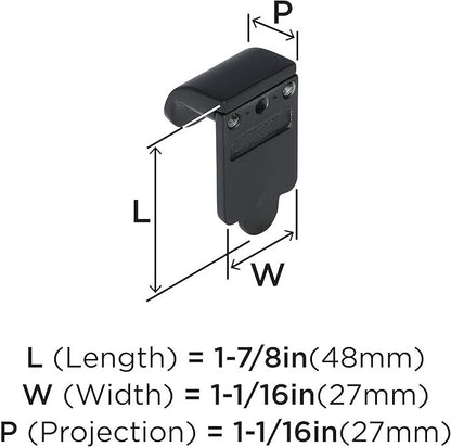 Amerock BP1593FB | Cabinet Finger Pull | Matte Black | 1-7/8 inch (48 mm) Length