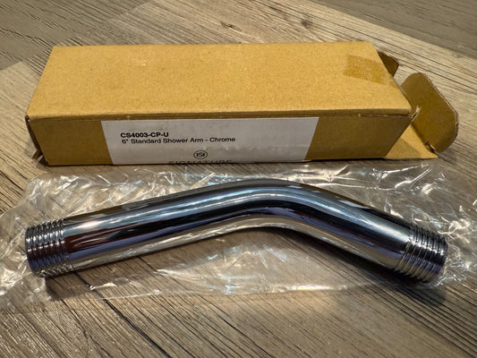 Signature Hardware 257557 6" Wall Mounted Standard Shower Arm NO Flange - Chrome