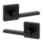 Kwikset 730HFLSQT-514 Halifax Interior Privacy Door Lever Matte Black Reversible