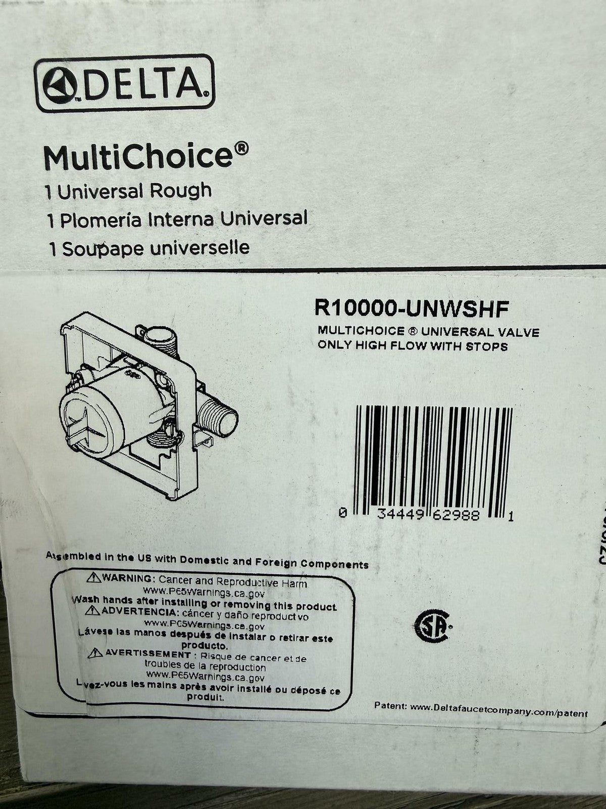 Delta Faucet R10000-UNWSHF MultiChoice Universal Shower Valve