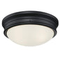 Westinghouse 6578100 Meadowbrook 13" Outdoor Ceiling Light Matte Black Frosted