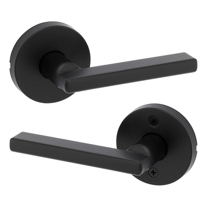 Kwikset 720HFLRDT-514 Halifax Interior Passage Door Knob Non-Locking Matte Black