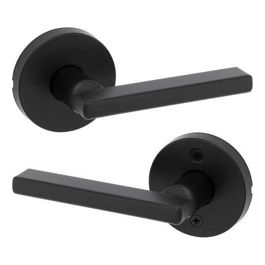 Kwikset 720HFLRDT-514 Halifax Interior Passage Door Knob Non-Locking Matte Black