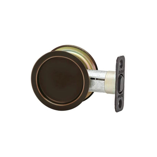 Kwikset 334-11P Round Universal Pocket Door Lock 2-3/8" Backset&2-1/8" Crossbore