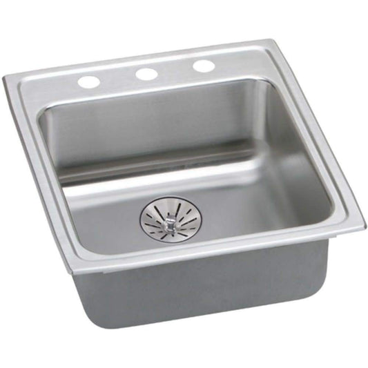 Elkay LRAD202265PD1 Lustertone 19-1/2" Drop In Stainless Steel Kitchen Sink