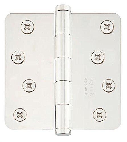 Emtek 91024 4" x 4" Plain Bearing 1/4" Radius Corners - Pair, Polished Chrome