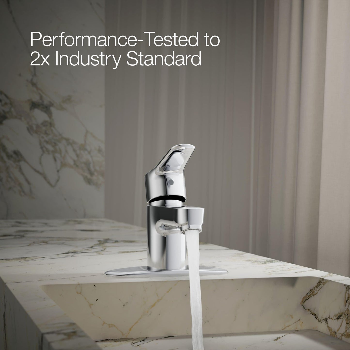KOHLER 16027-4-CP July Single Handle Bathroom Faucet Single-Hole Polished Chrome